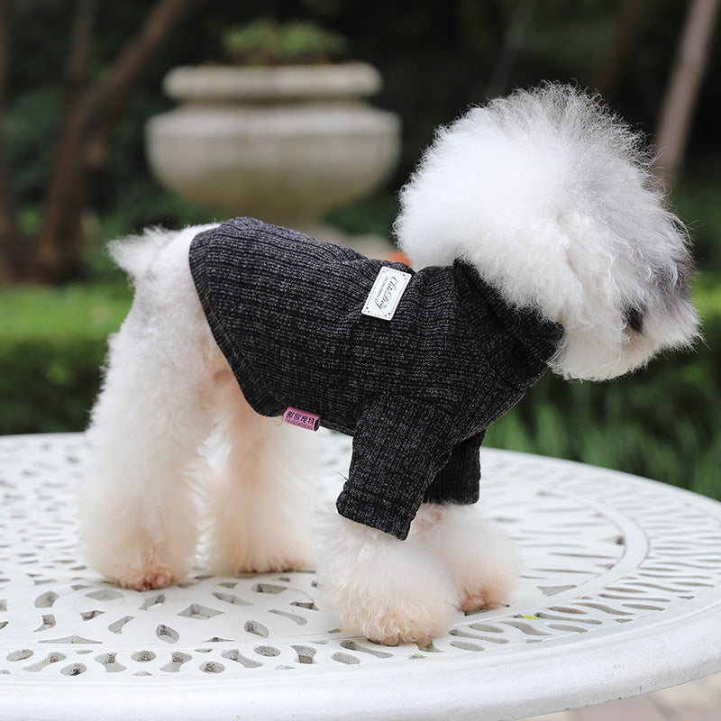 "Chic Dog" Dog Sweater with Elasticated High Neck