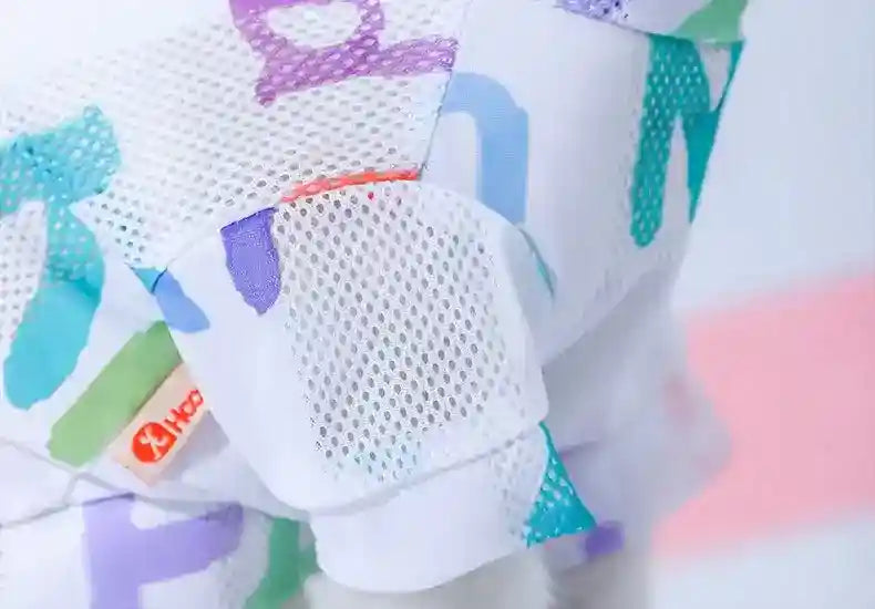 犬用カラフルレターブレスレットメッシュシャツ - 軽量