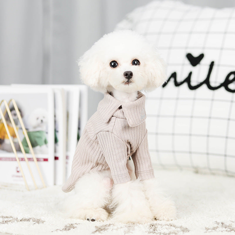 Cotton Sweater for Small Dogs with Embroidery – Elegance and Comfort