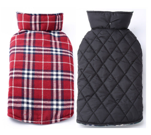 Cappotto per Cani Smanicato per Labrador Golden Retriver - Modello "Tartan" - Dog Moda