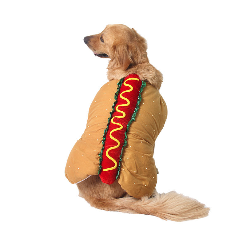 Costume hotdog per cani – Divertente outfit a sandwich
