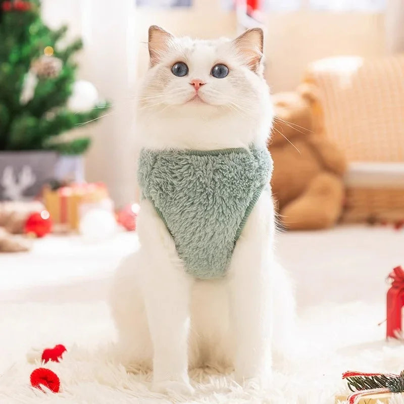 Weihnachts-Fleece-Hundemantel - Ärmellose Winterweste