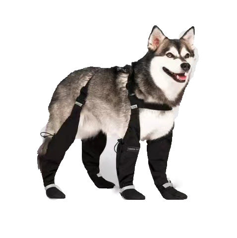 Waterproof Dog Shoes with Elastic Strap and Reflective Details