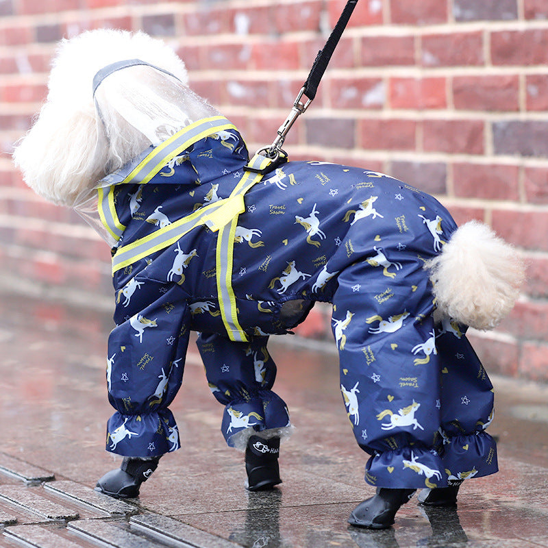 Impermeabile per Cani - Modello Travel con Protezione Totale pettorina integrata - Dog Moda