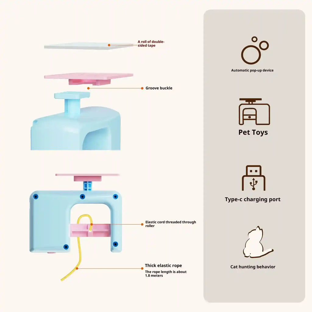 猫用電動ヨーヨーおもちゃ - インタラクティブ天井