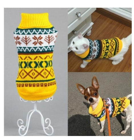 Maglione Caldo per Gatti Intrecciato – Smanicato in Acrilico