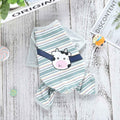 Pigiamino "Sweet Cow" a Righe per Cani - Dolcezza e Comfort Notturno - Dog Moda