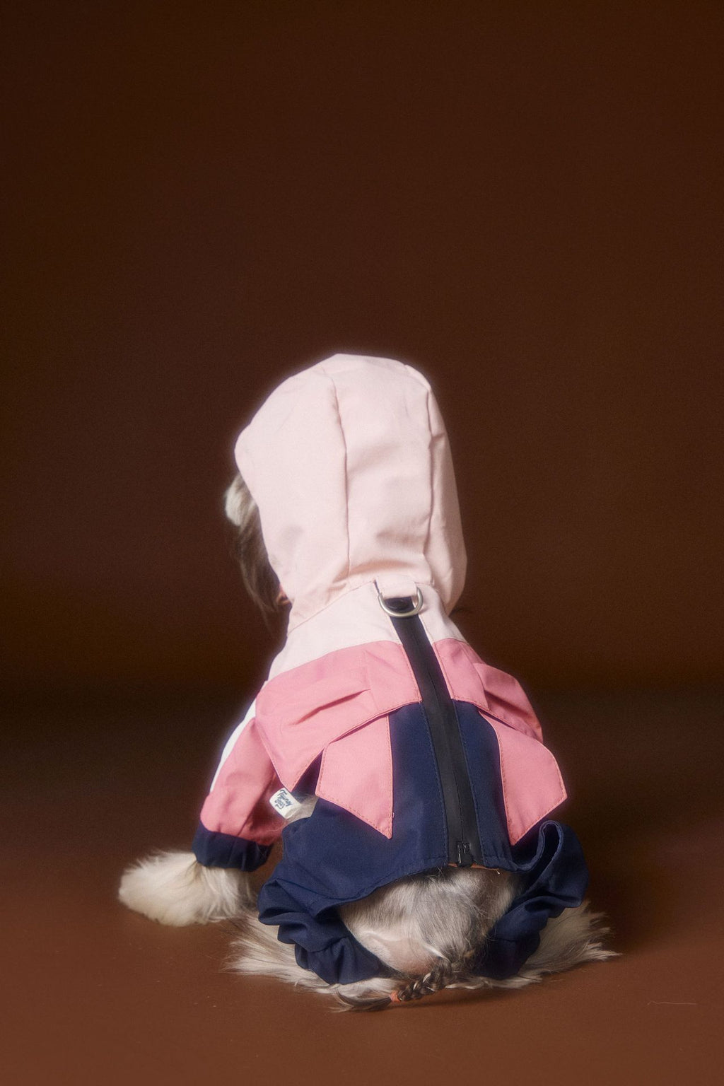 Tawney Bear 4-Legged Dog Raincoat with High Collar