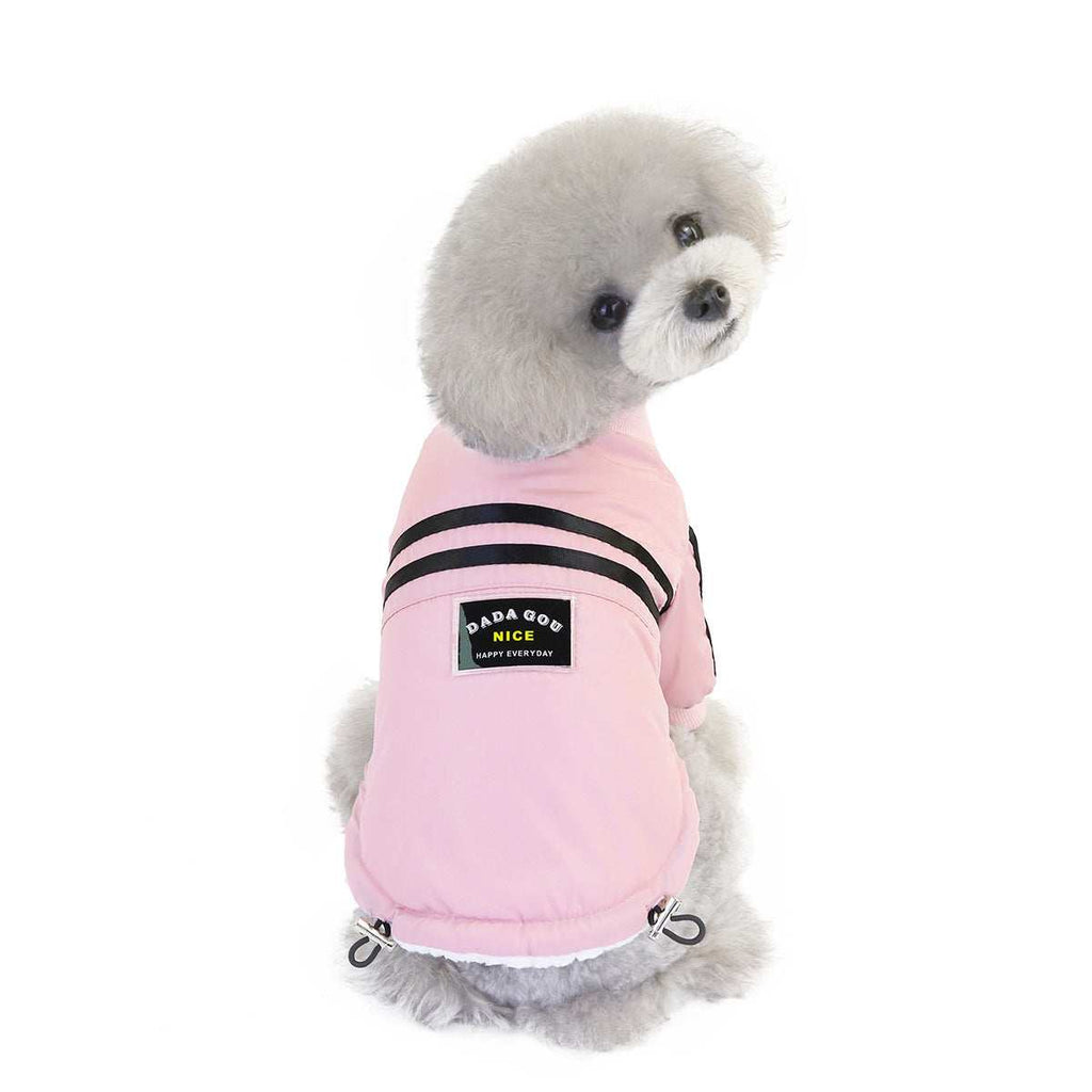 "NICE" Windproof Dog Coat in Yellow or Pink - Stylish and Functional 