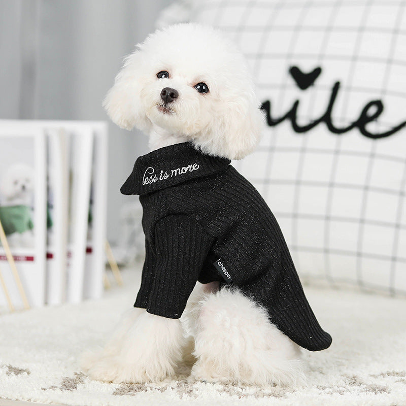 Cotton Sweater for Small Dogs with Embroidery – Elegance and Comfort
