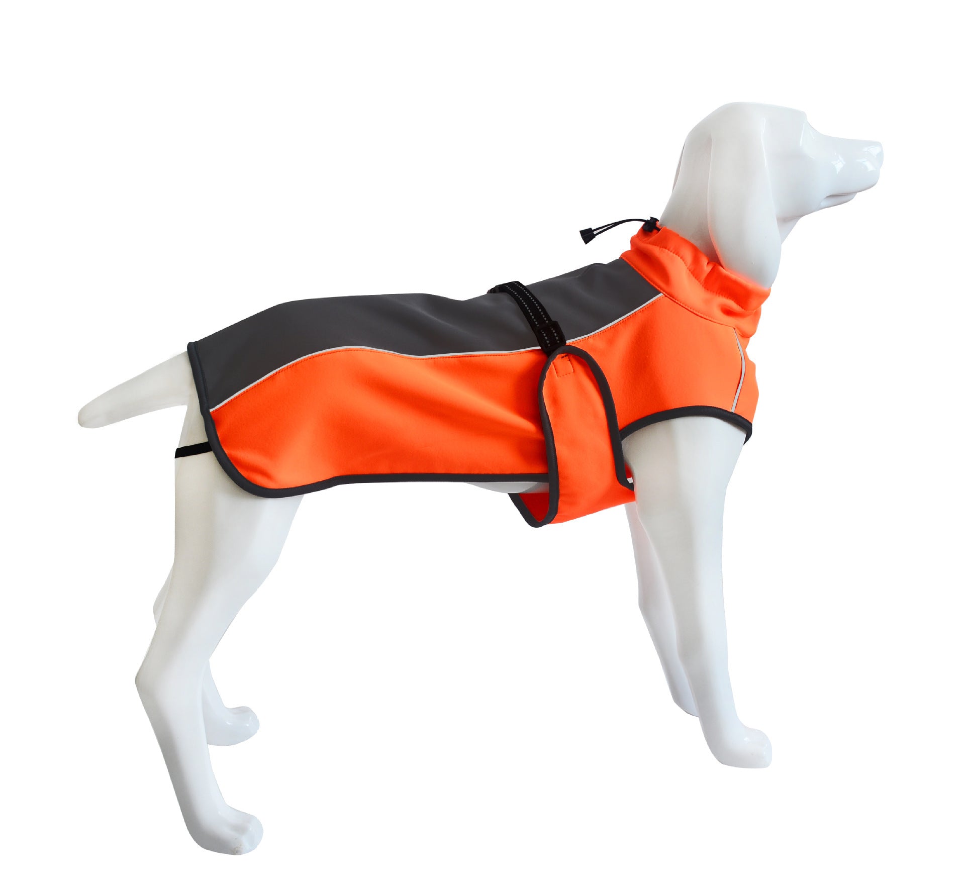 "Nexus" technical fabric banded dog raincoat