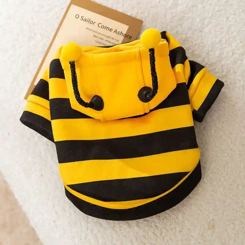 Sudadera con capucha para perros y gatos Abeja - Antenas divertidas