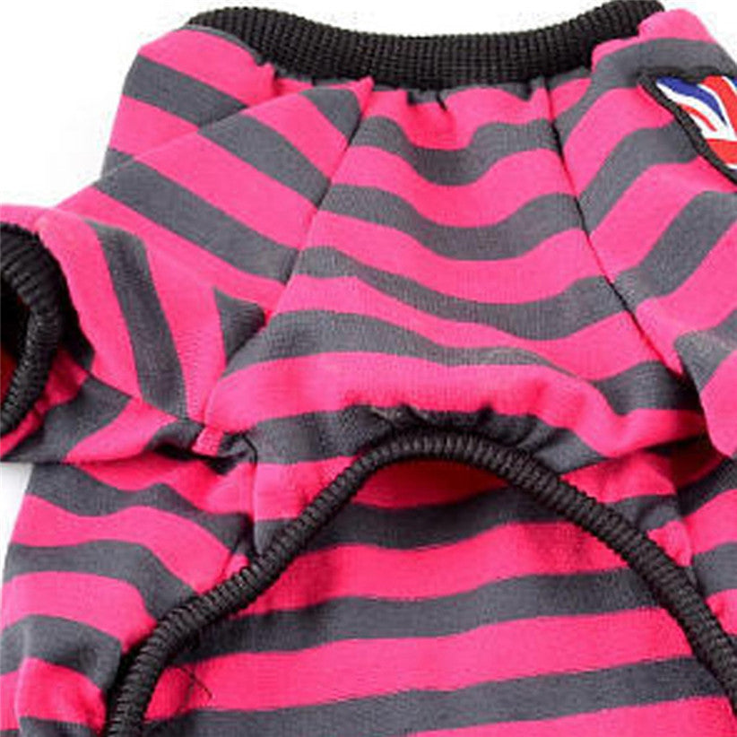 Maglia a Righe per Cani Invernale in Poliestere Caldo