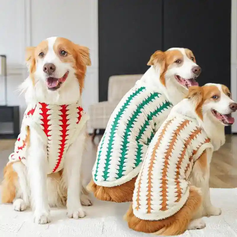 Abrigo de forro polar para perros - Chaleco sin mangas con anillo para correa