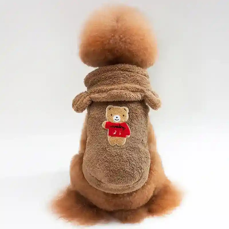 Cappotto Orsetto per Cani - Pile con Cappuccio e Orecchie by Dog Moda