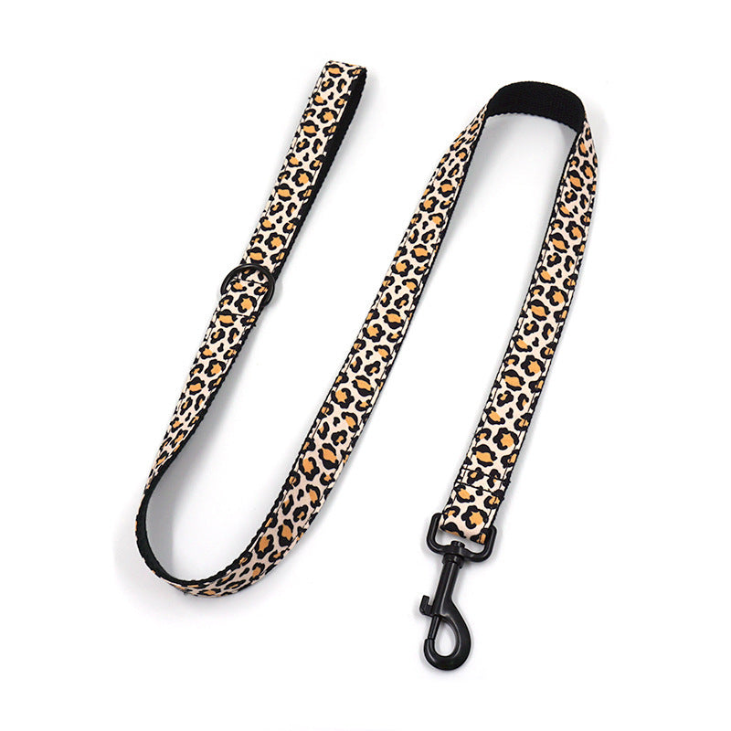 Set Collare e Guinzaglio Leopardato - Modello "Wild Style"