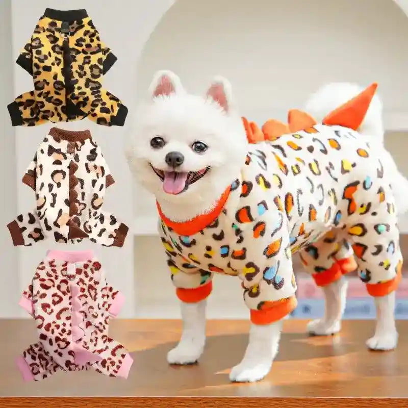 Mono Cheetath de Forro Polar para Perros - Pijama Suave y Caliente