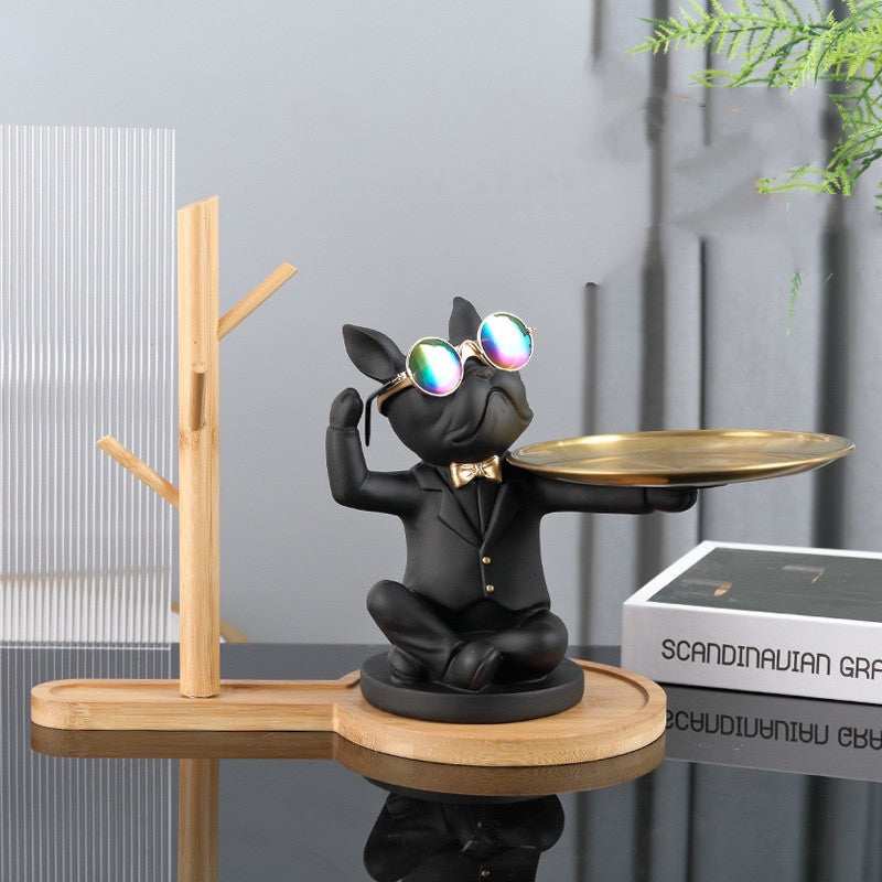 Portagioie Bulldog con Occhiali e Papillon – Design Nordico Colorato