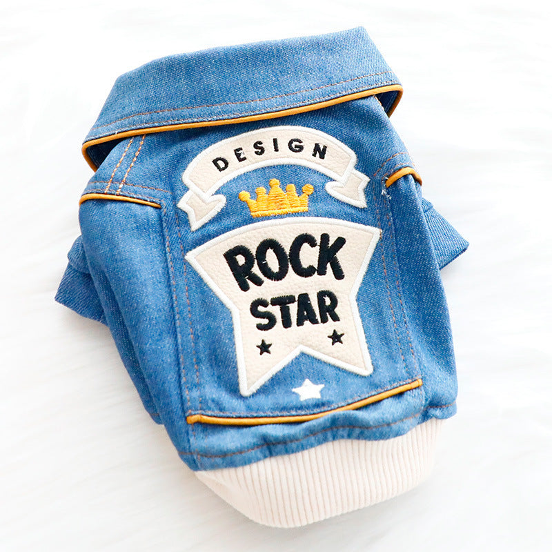 Giacca Jeans per Cani Rock Star | Giaccone Cane Stile Rock