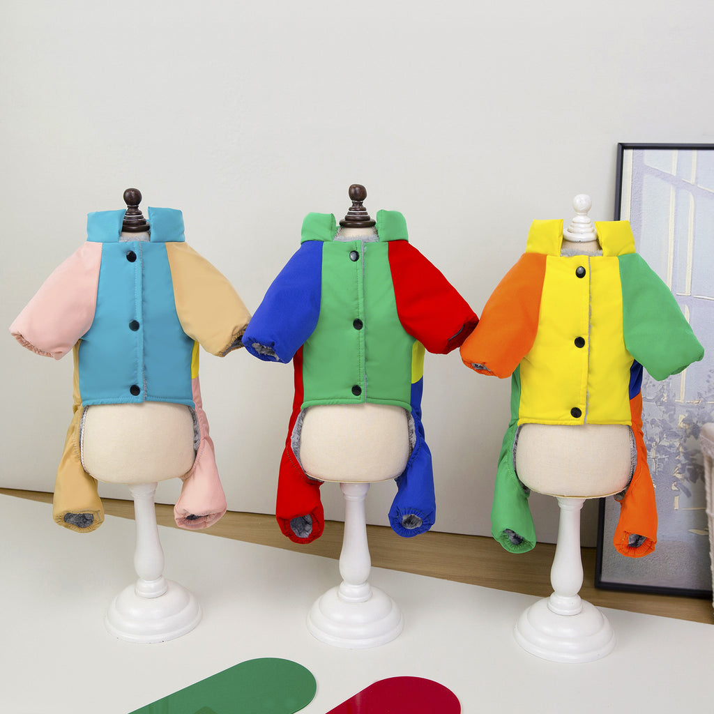 Abrigo impermeable para perros con patas - Rainbow