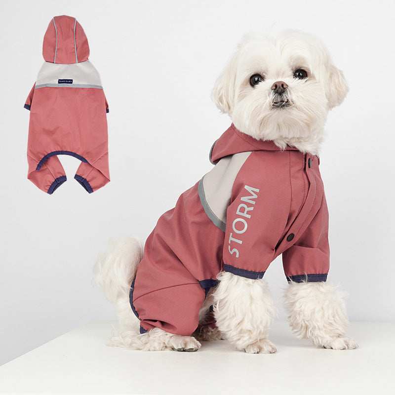 "STORM" Dog Raincoat - Full Protection with Hood and Harness Hole