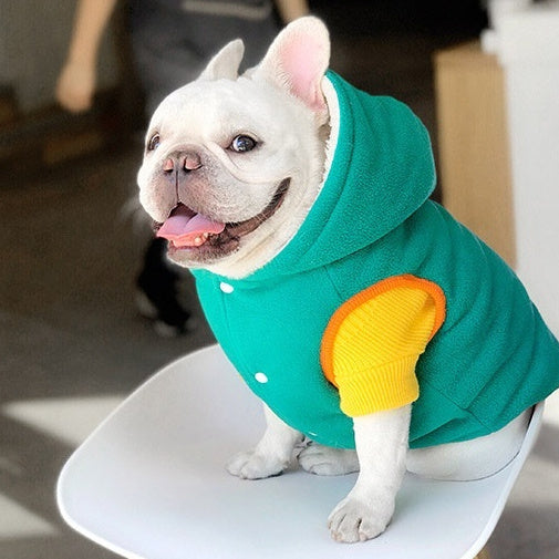 Sunny Doppelseitiger ärmelloser Hunde-Hoodie – mit Kapuze