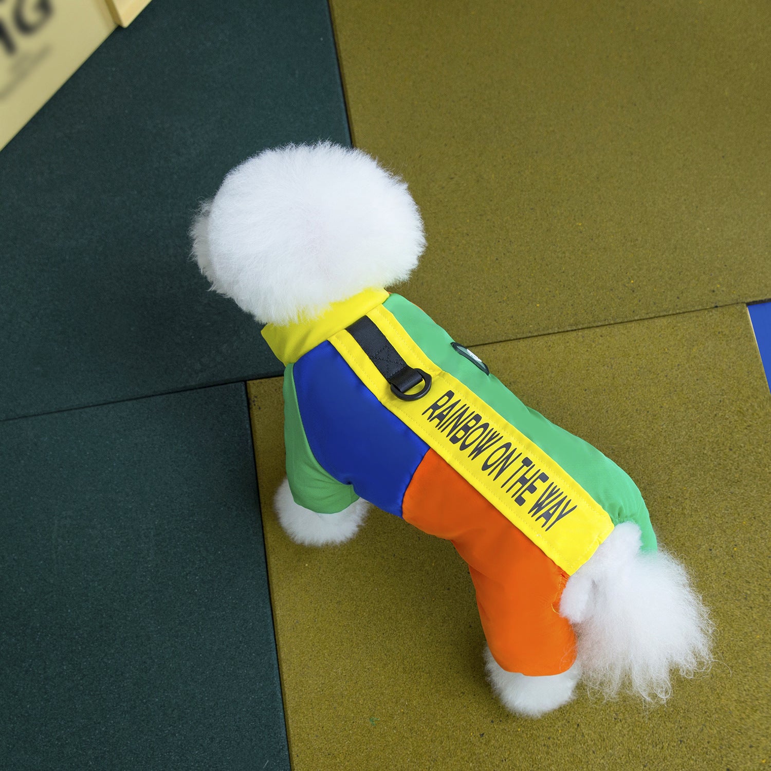 Abrigo impermeable para perros con patas - Rainbow