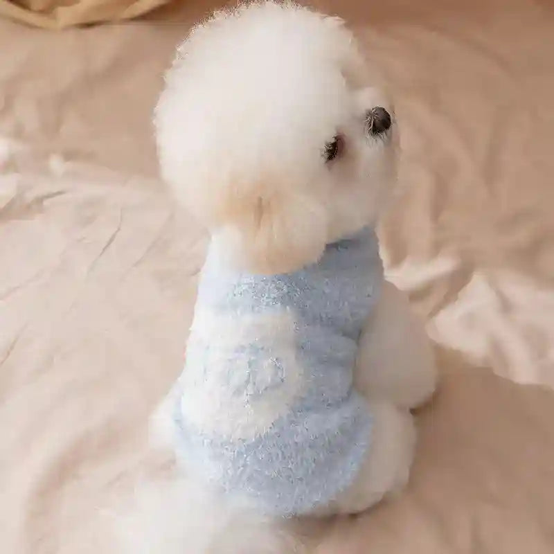 犬と猫用の柔らかいフクロウのセーター - 暖かい冬用