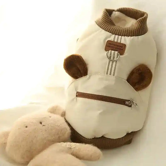 Cappotto Cani Gatti Orecchie Orso 3D - Caldo Impermeabile by Dog Moda