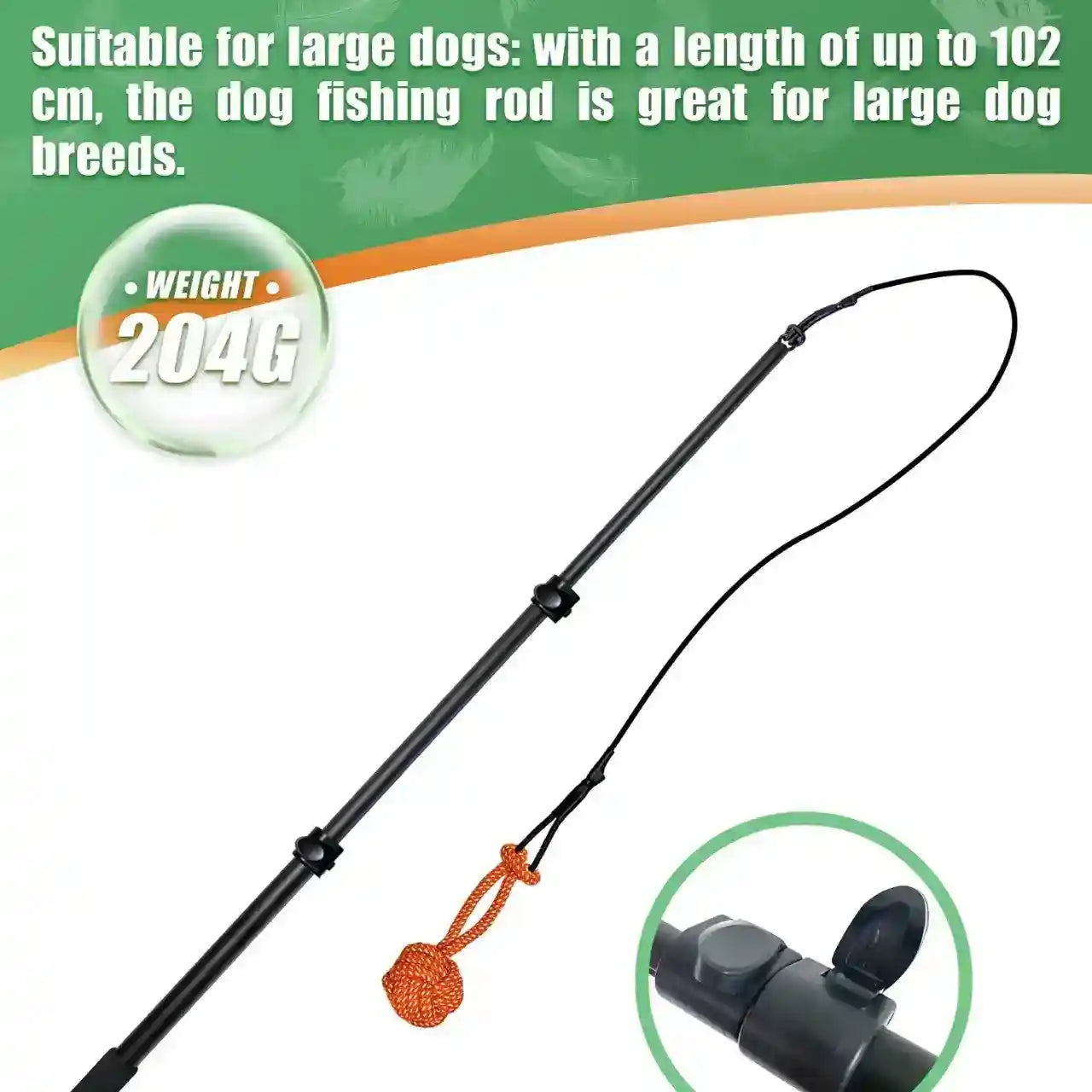 犬用テレスコピックロッド 102cm ロープ ボール ぬいぐるみ