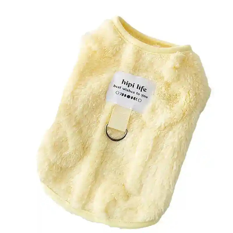 Maglia Squisita Cani Smanicata - Pile Anello Pettorina Calda by Dog Moda