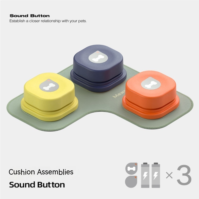 Botón de Comunicación para Mascotas de 4 Colores, Botón para Perro que Habla con Grabación, Juguete para Gato, Botón para Evitar la Inactividad Física con un Solo Clic, Productos para Mascotas