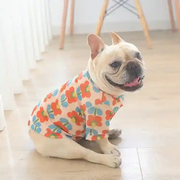 Maglietta Fiori Estiva per Cani - Protezione Solare Mesh by Dog Moda