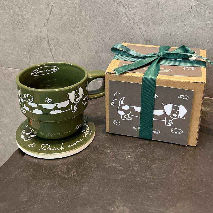 Tazza Bassotto in Ceramica con Sottotazza – Idea Regalo Perfetta