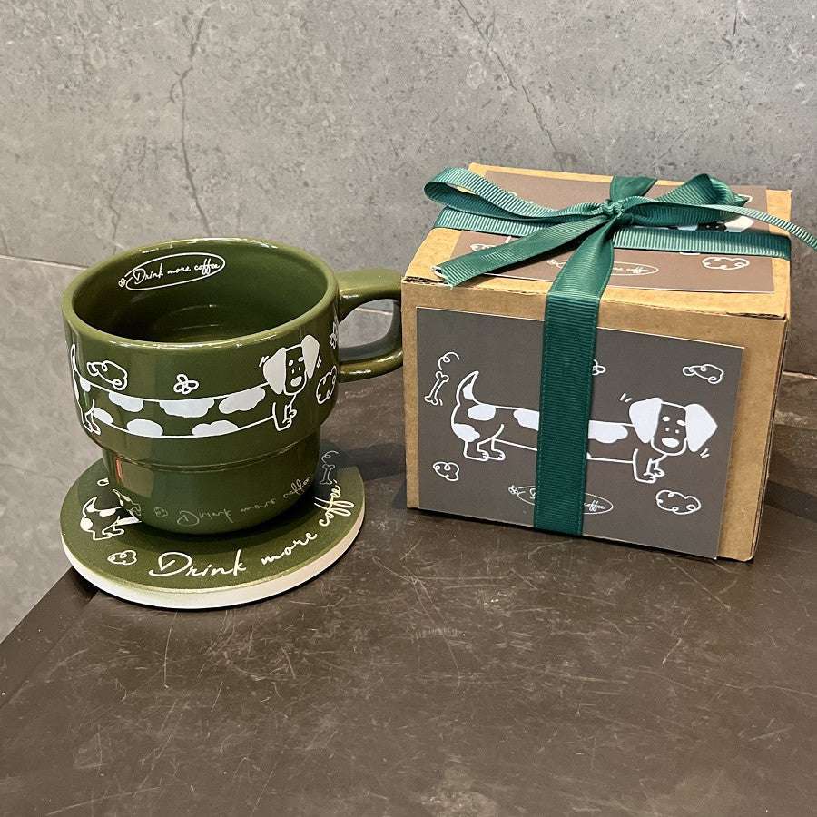 Tazza Bassotto in Ceramica con Sottotazza – Idea Regalo Perfetta