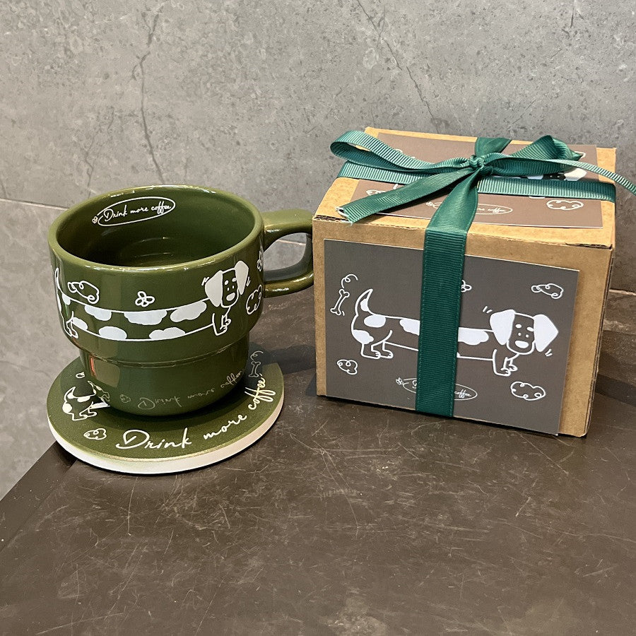 Tazza Bassotto in Ceramica con Sottotazza – Idea Regalo Perfetta