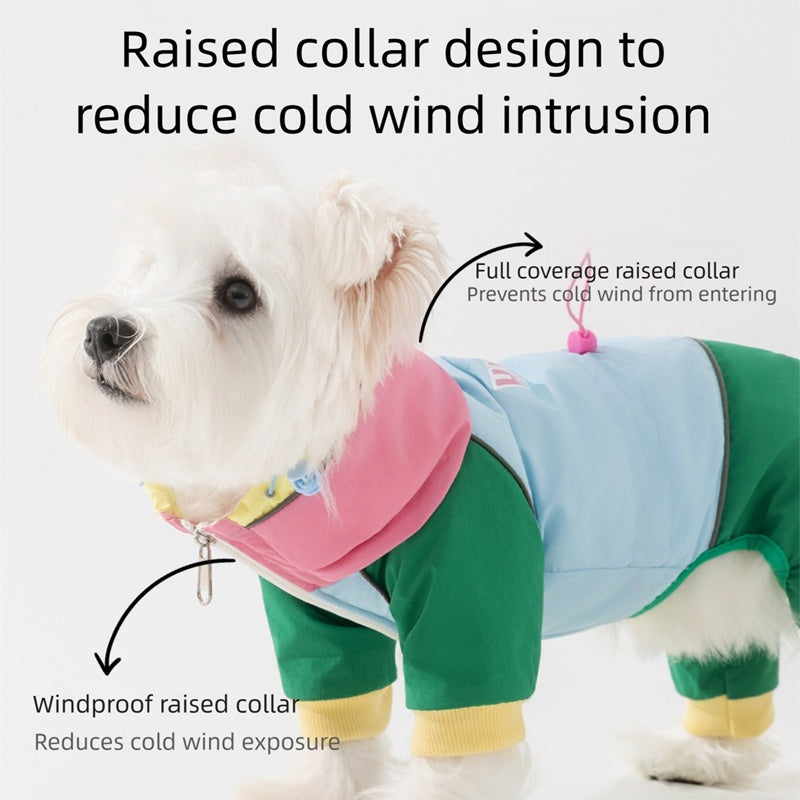 Cloud Style Dog Raincoat with Reflective Hood
