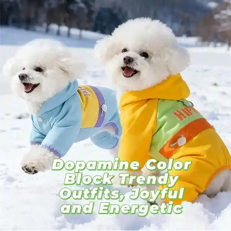 Mono impermeable de invierno para perros - Capucha 4 patas