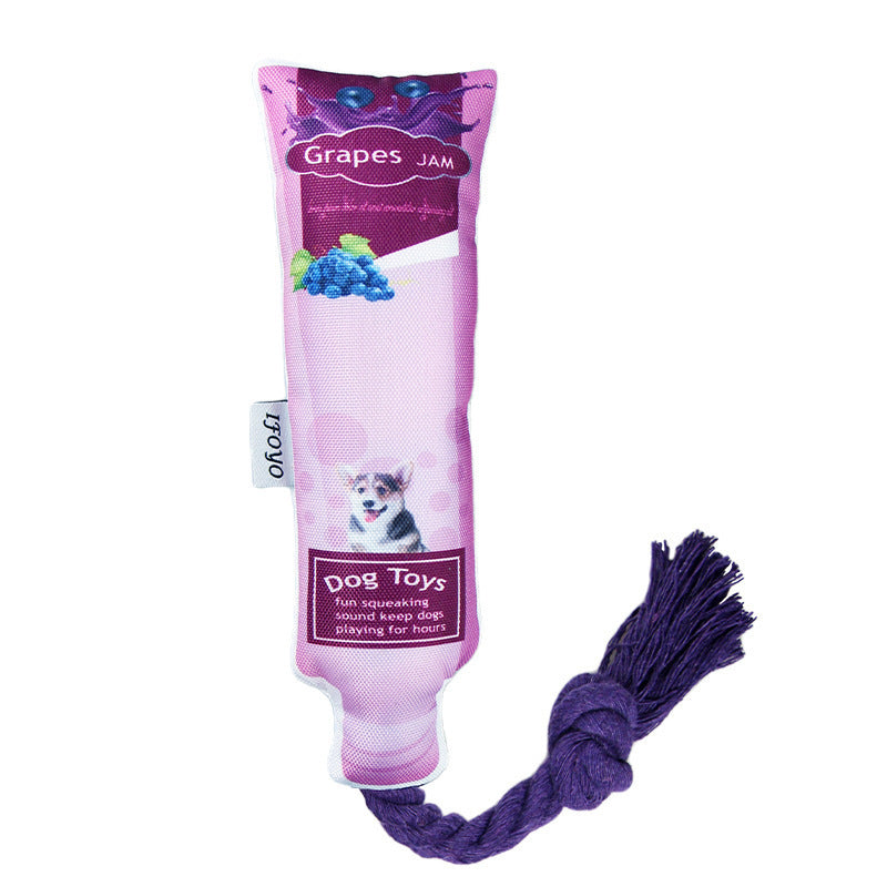 Dog toy with rope training "Fruit jam"