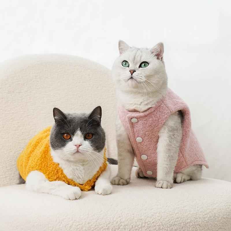 Cappotto ZEZE per Gatti - Pile con Bottoni sul Torace by Dog Moda