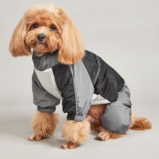 Cappotto impermeabile per cani "Glam" con chiusura a zip e copertura 4 zampe.
