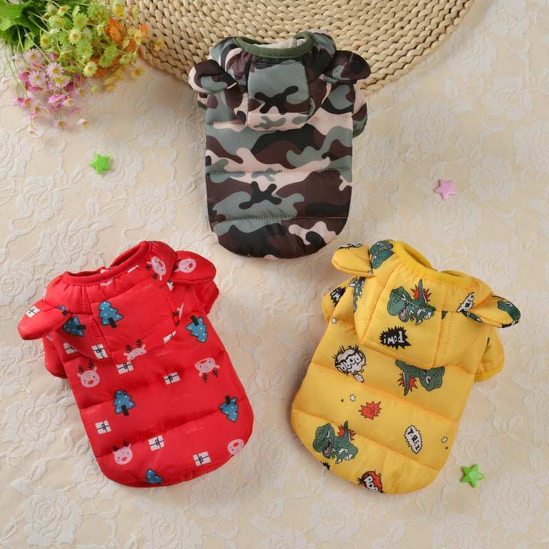 "ROAR" Dog Coat with Hood and Ears - Many Fun Styles