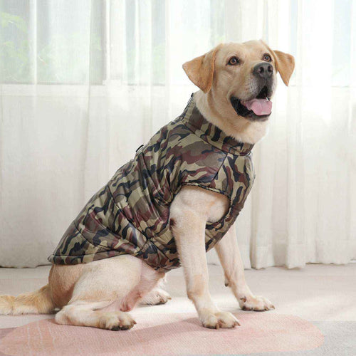 Cappotto per Cani Grandi "Survival" - Smanicato con Anello Pettorina by Dog Moda