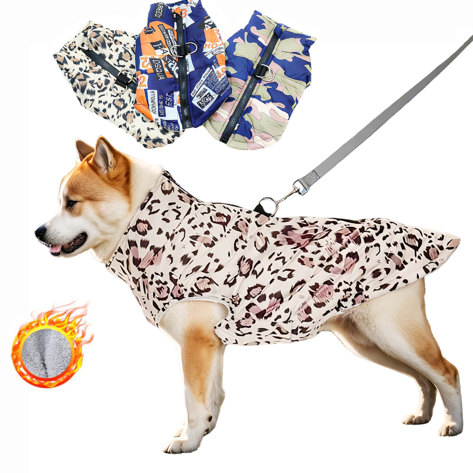 Cappotto Impermeabile per Cani "Vogue" - Con Pettorina e Colletto Protettivo
