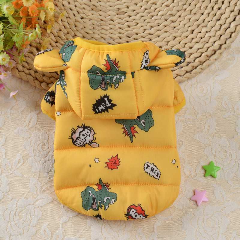"ROAR" Dog Coat with Hood and Ears - Many Fun Styles