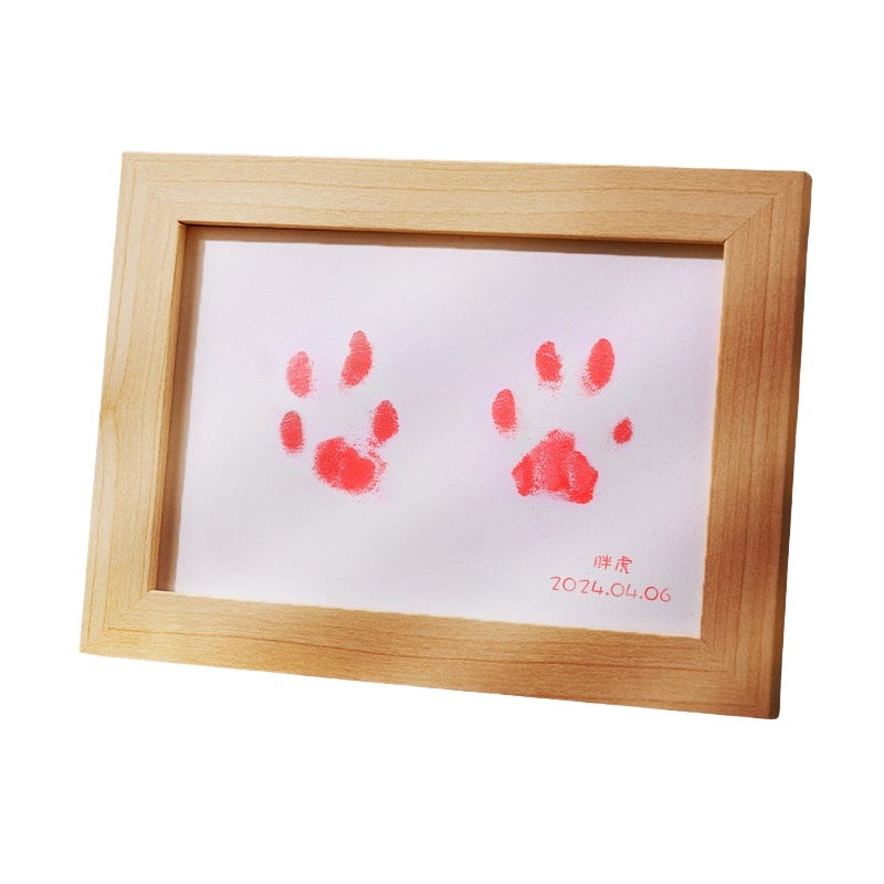 Quadretto Impronta Cane o Gatto con Kit Timbro Incluso