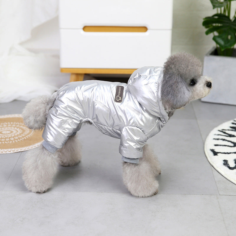 "Dadagou" Warm Fleece Dog Down Jacket with Hood | DogModa
