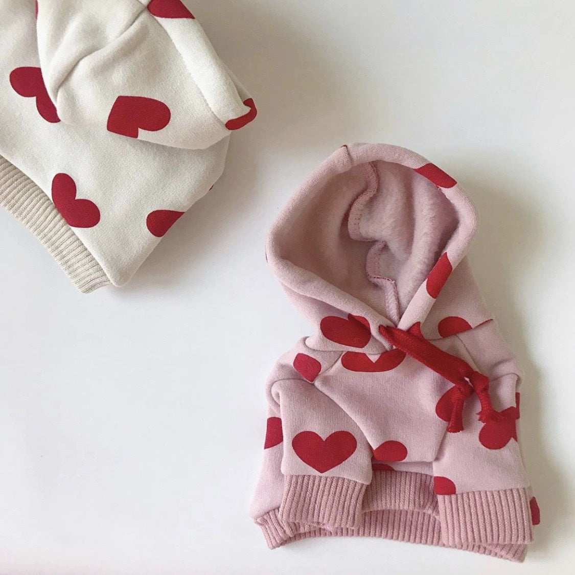 "Emily" Dog Hoodie with Heart Pattern | DogModa
