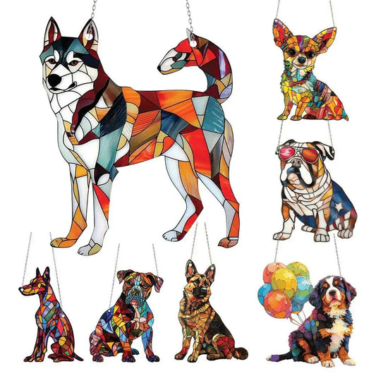 Ciondolo Mosaico Colorato per Cani – Diverse Razze Disponibili