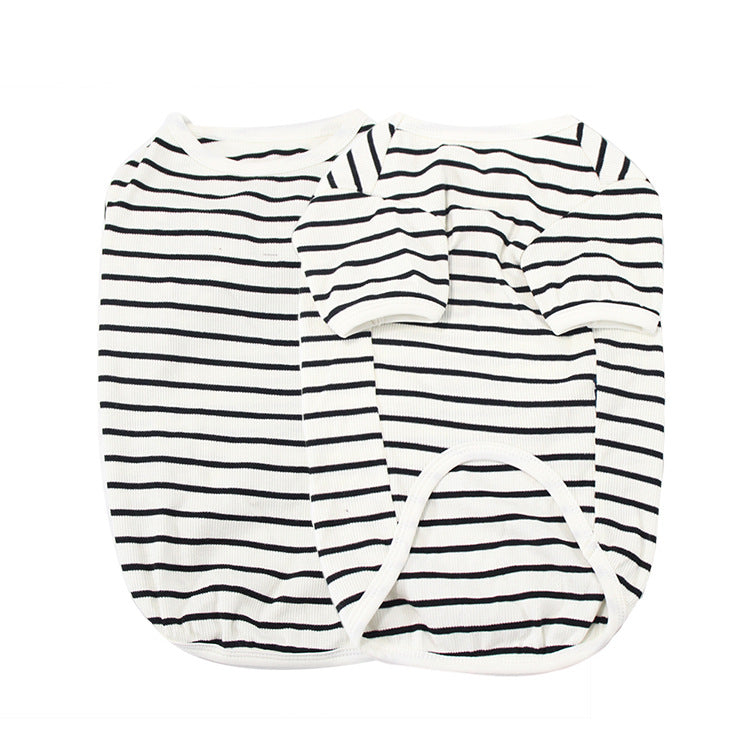 "Good Stripes" Pure Cotton Striped Dog Shirt